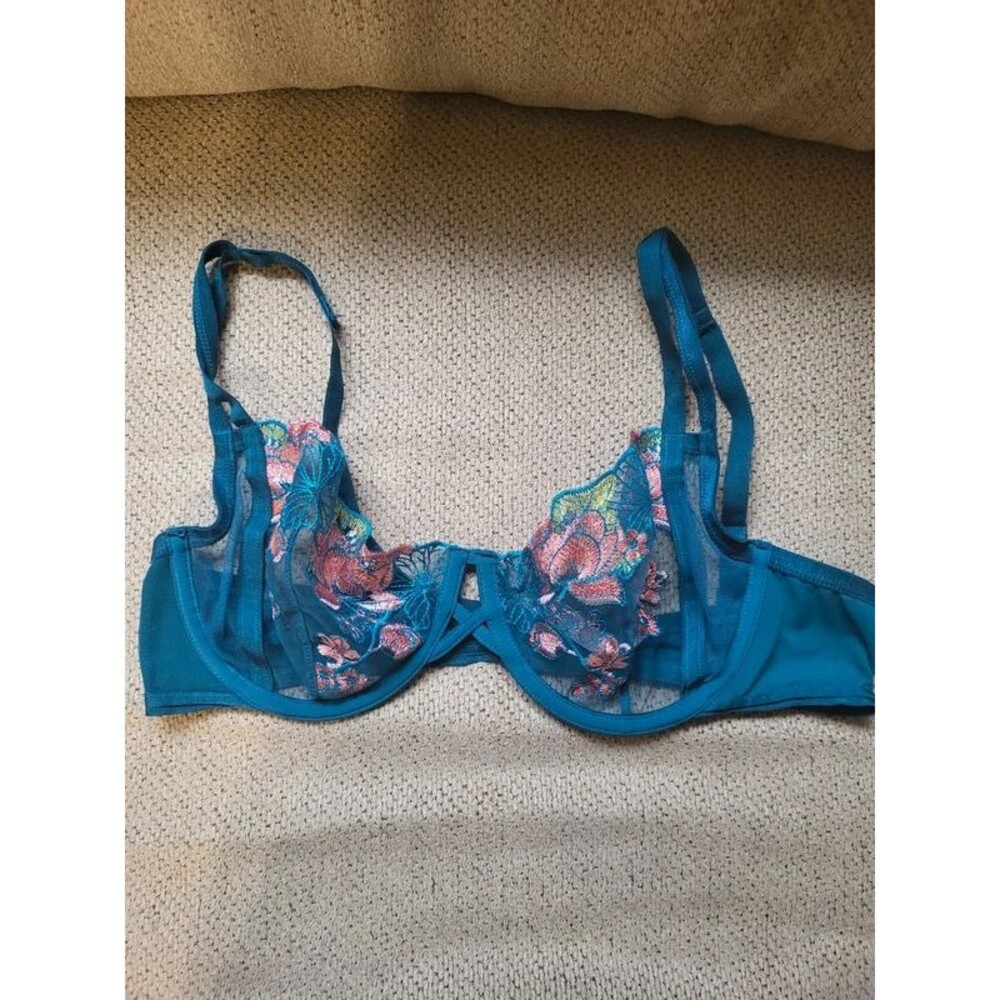 Adore me dark teal bra